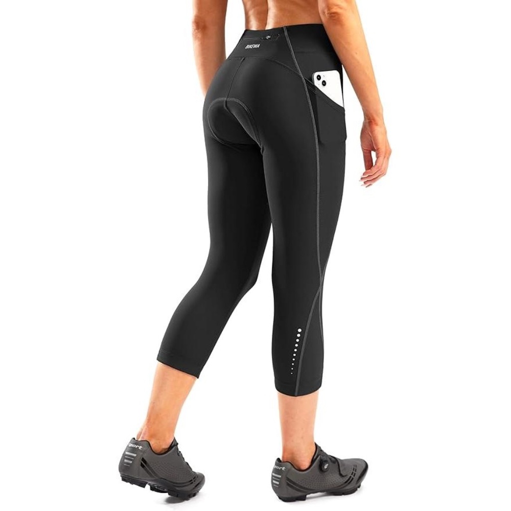 Bikewa Women’s Cycling Pants Capris w/ 4D Gel Padding – Size M – New
